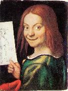 Read-headed Youth Holding a Drawing